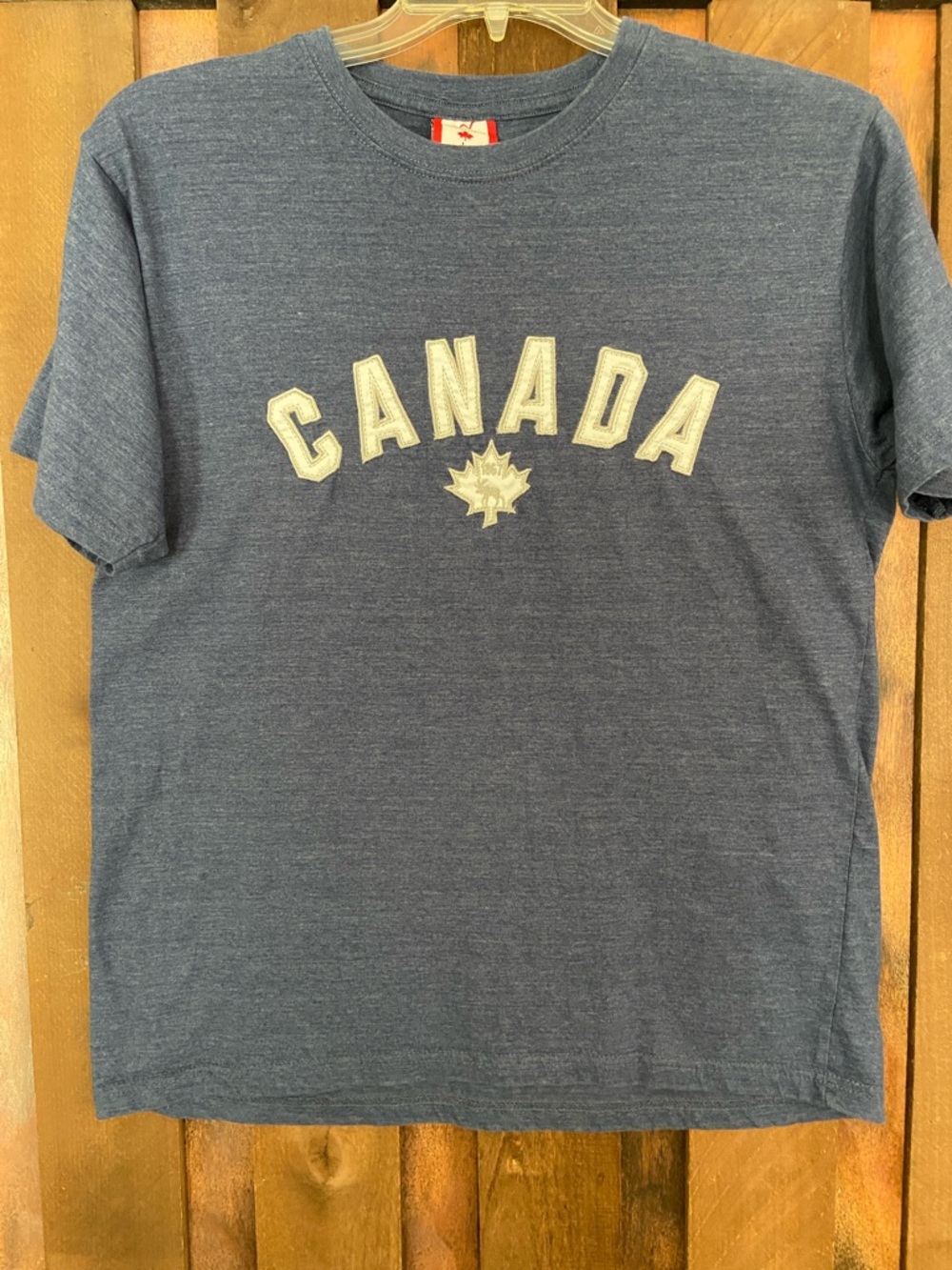 Canada Appliqué Tee - Navy with Cream Lettering